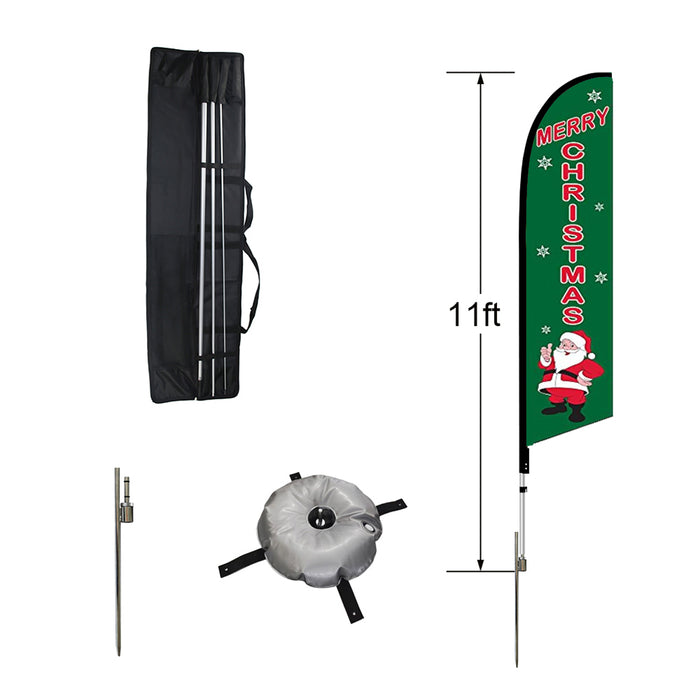 Christmas Feather Flags